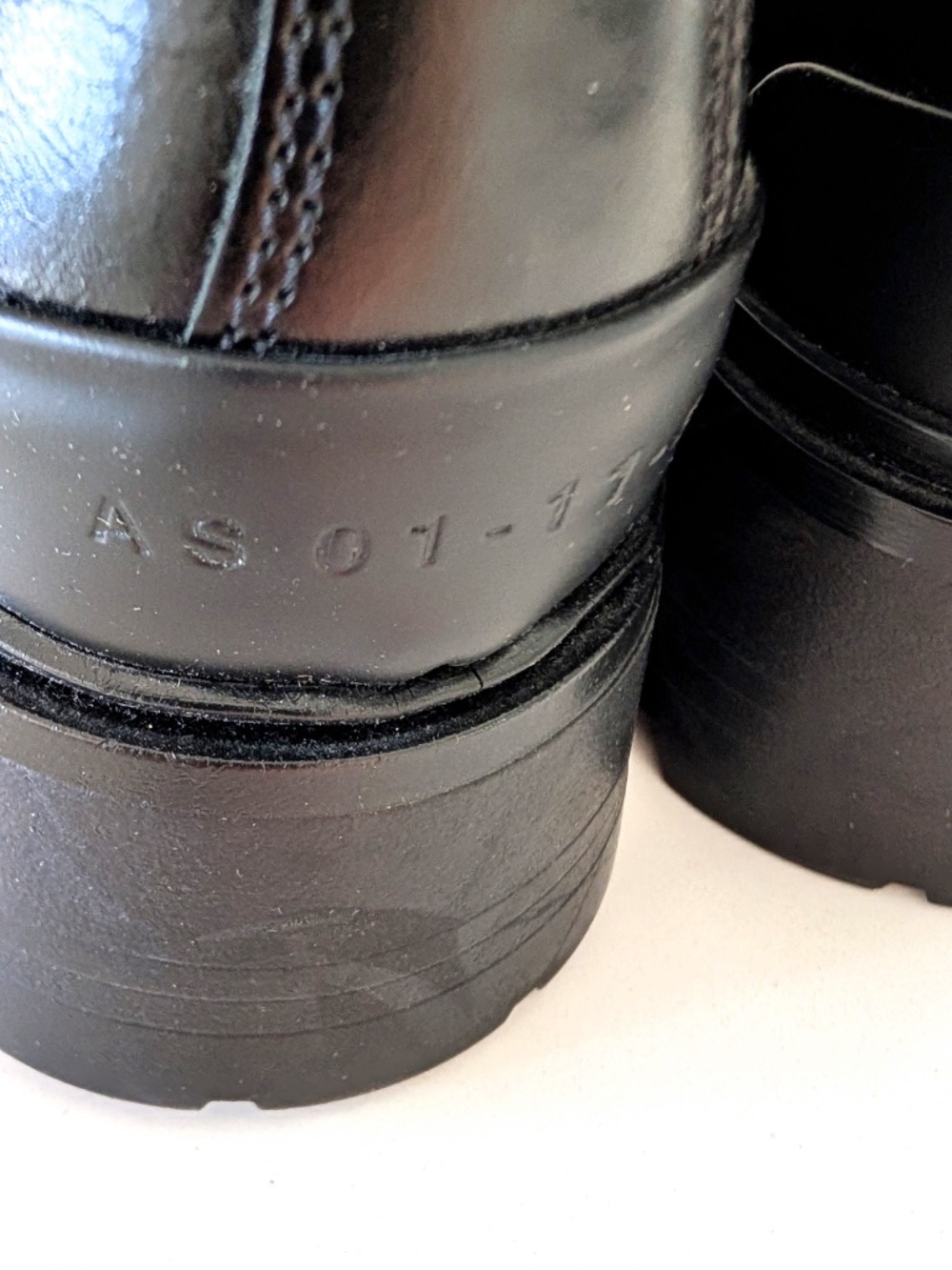 AllSaints Amber Chunky Tall Chelsea Boots Black Leather Platform US 10 EU 40 - Picture 7 of 11